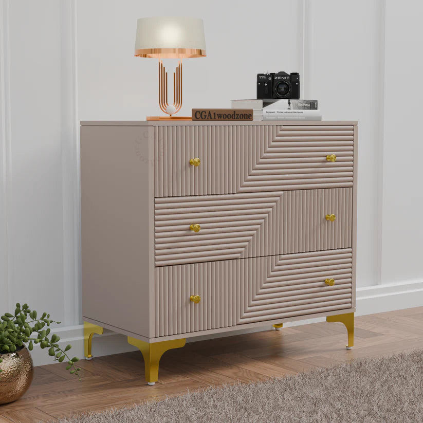 Furnitell 3 drawer chestor-black | 5 Years Warranty Furnitell