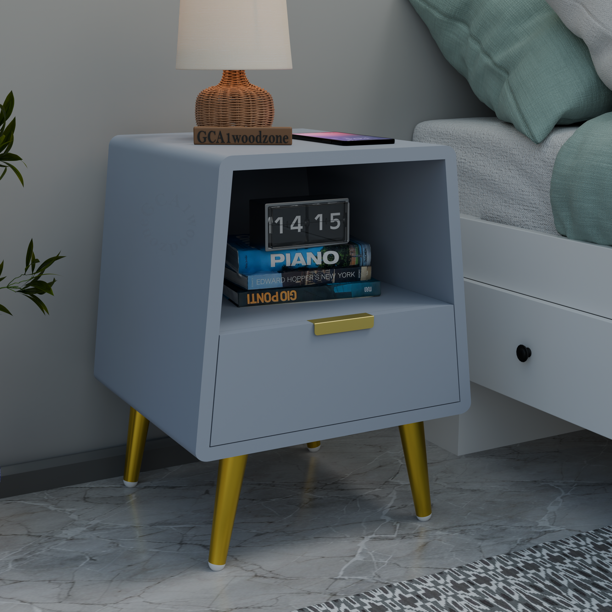 FURNITELL BED SITE TABEL-GRAY Furnitell