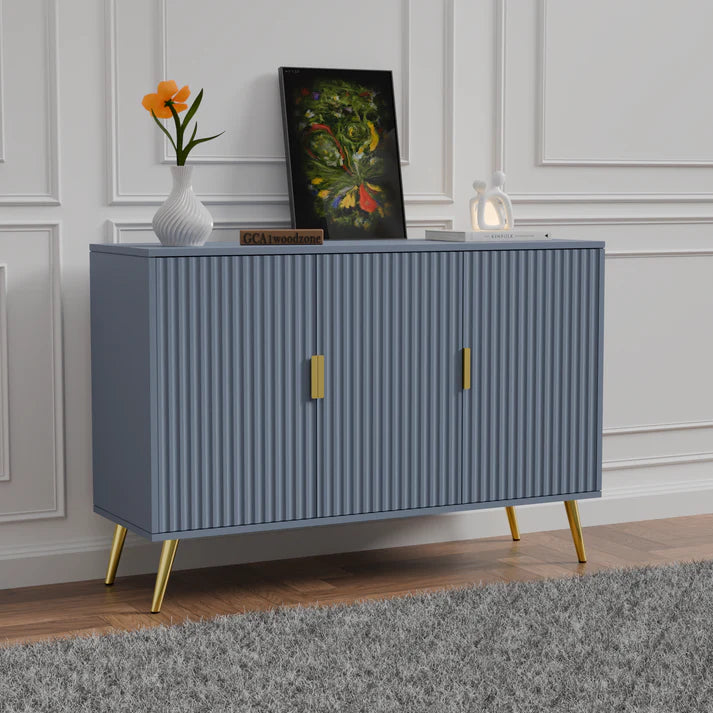 FURNITELL SIDEBOARD 3 DOOR WHITE - 5 Years Warranty Furnitell