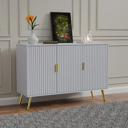 FURNITELL SIDEBOARD 3 DOOR WHITE - 5 Years Warranty Furnitell