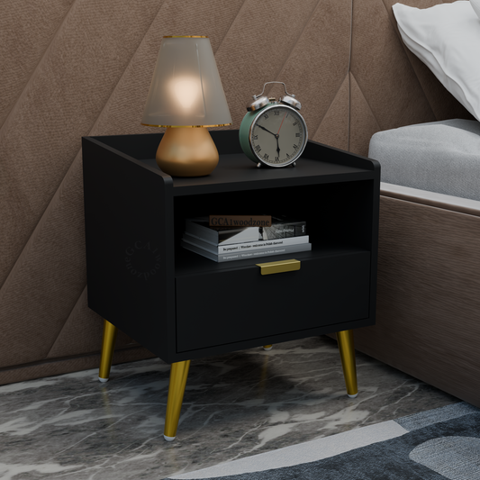 FURNITELL BED SIDE TABLE-BLACK Furnitell