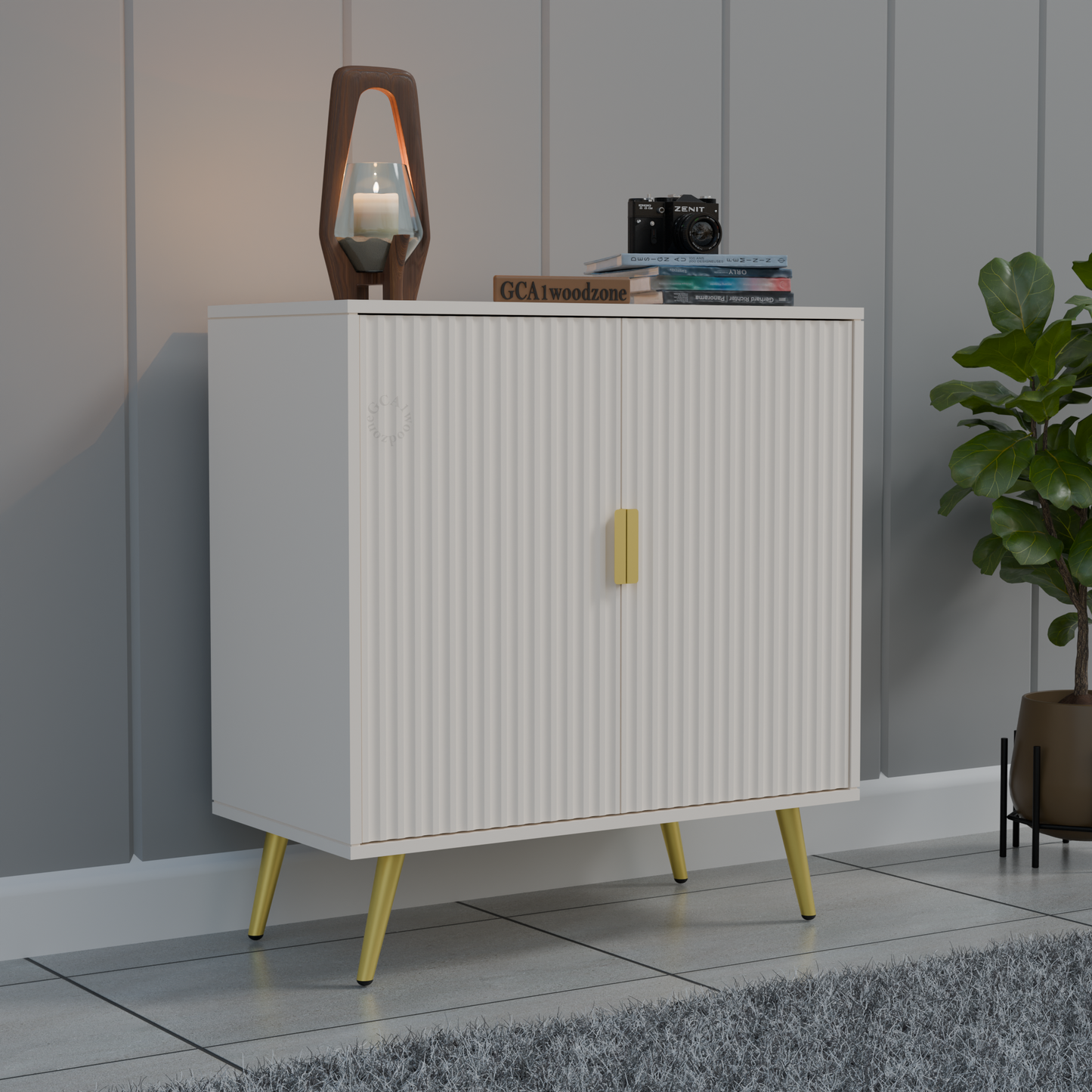 FURNITELL 2 DOOR SIDEBOARD -WHITE Furnitell