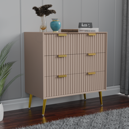 FURNITELL 4 DRAWER CHEST -TAUPE Furnitell