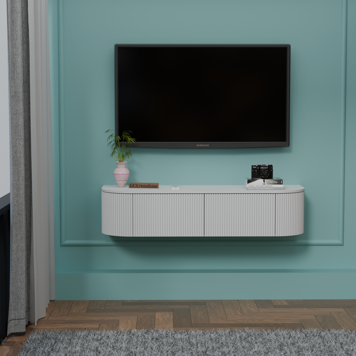 Furnitell Modern Floating Wall-Mounted TV Stand Furnitell