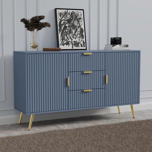 FURNITELL SIDEBOARD 3 DRAWER 2 DOOR - GRAY Furnitell