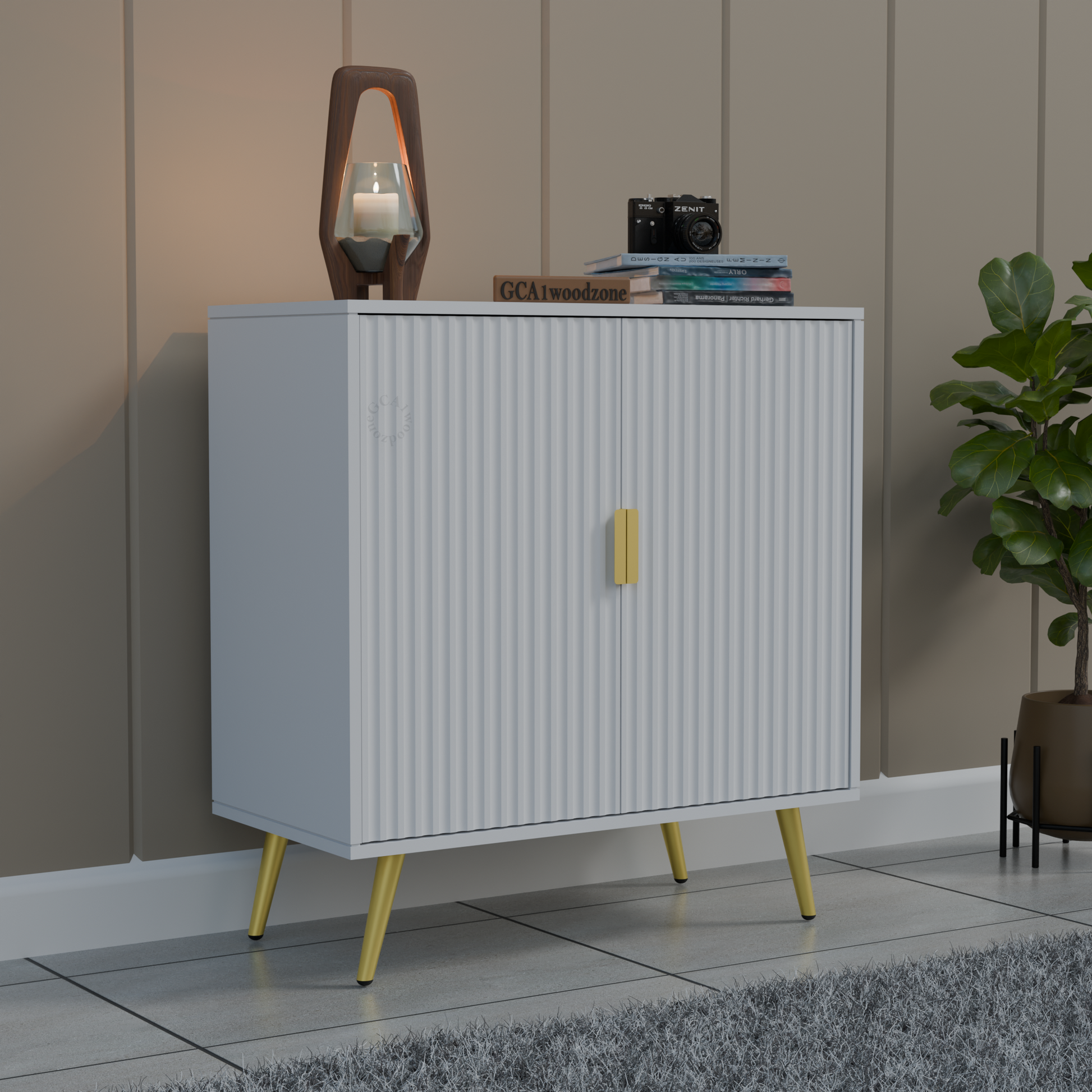 FURNITELL 2 DOOR SIDEBOARD -GRAY LIGHT Furnitell