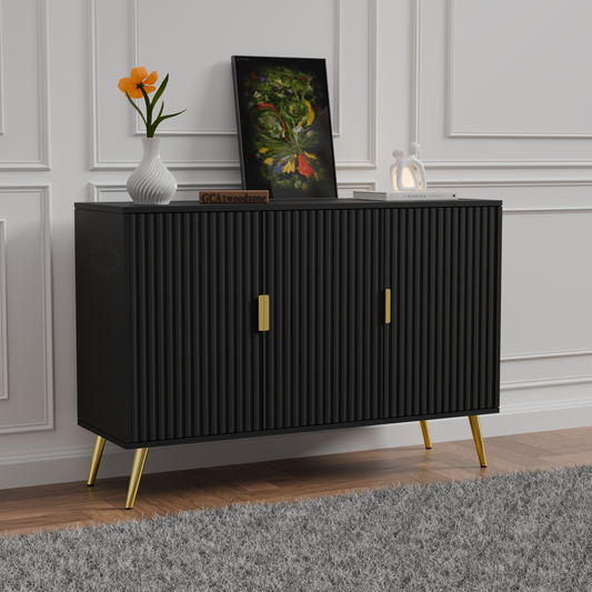 FURNITELL SIDEBOARD 3 DOOR -BLACK Furnitell