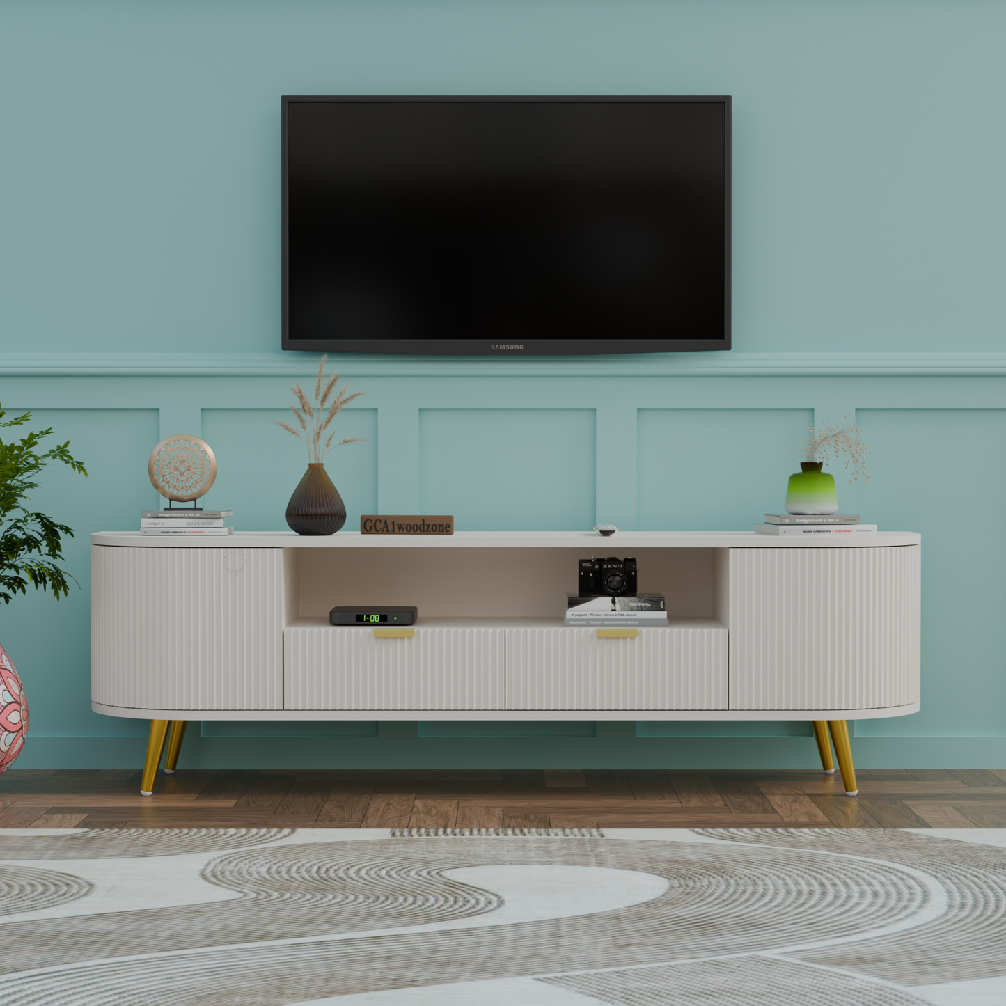 Modern TV Unit with Storage for Living Room - 5 Year Warranty