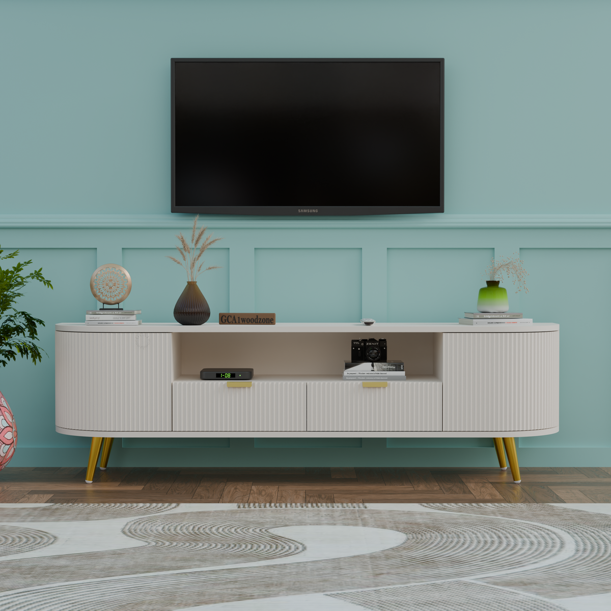 Modern TV Unit with Storage for Living Room - 5 Year Warranty