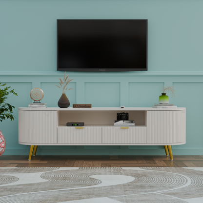 Modern TV Unit with Storage for Living Room - 5 Year Warranty