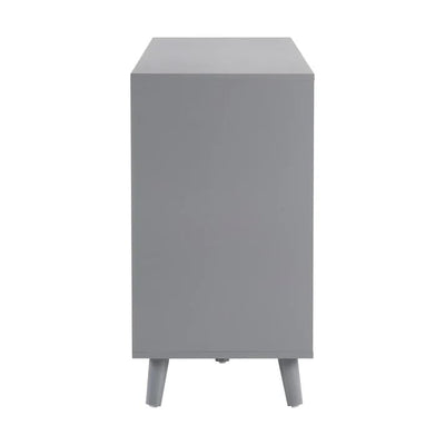 Light Grey Geometric Fluted Sideboard | Modern Storage Furnitell