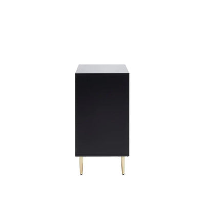 Black Fluted 3-Drawer Storage Cabinet | Modern Design furnitell