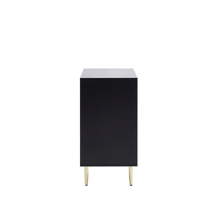 Black Fluted 3-Drawer Storage Cabinet | Modern Design furnitell