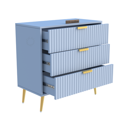 Furnitell  3 Drawer Chestor _grey light | 5 Years Warranty