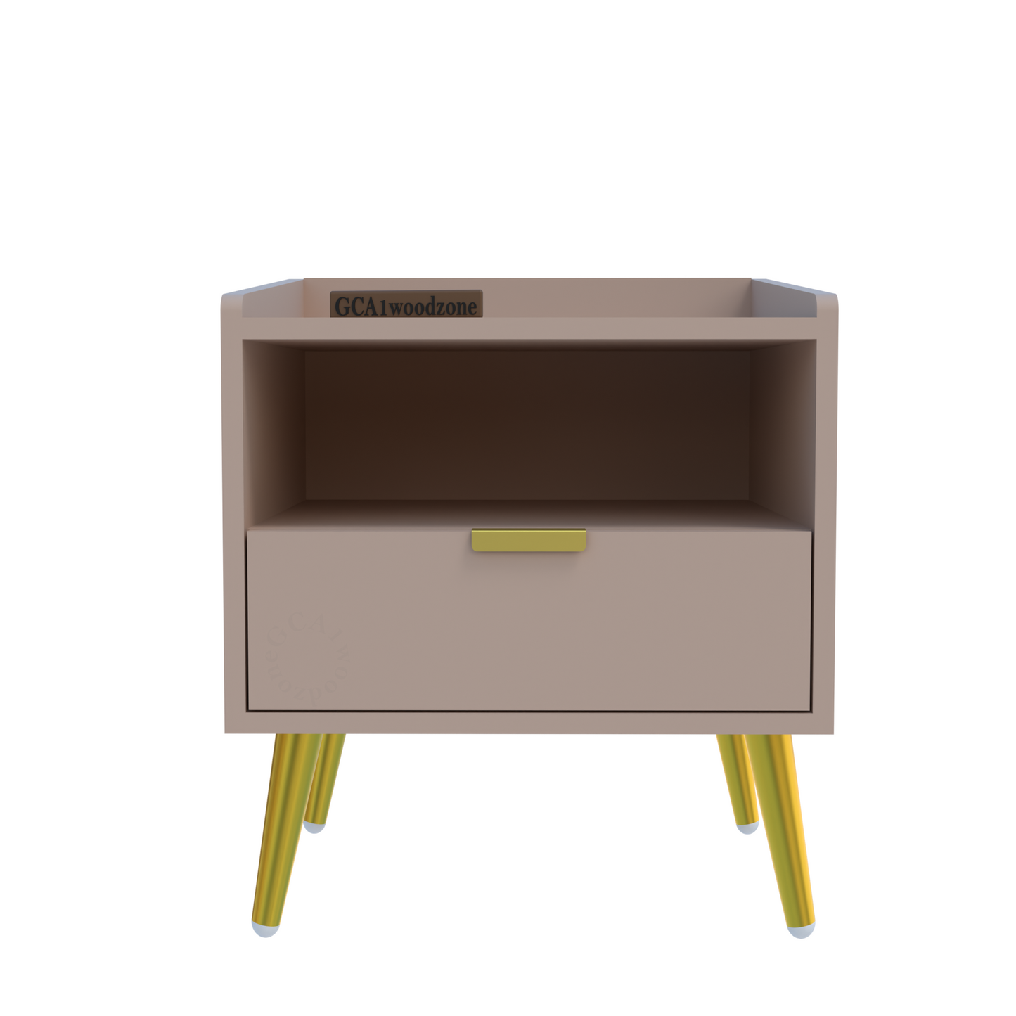 FURNITELL BED SIDE TABLE-BEIGE Furnitell