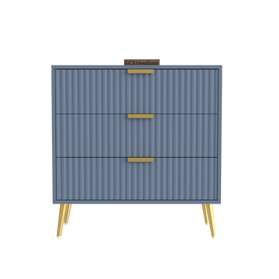 Furnitell  3 Drawer Chestor -gray dark | 5 Years Warranty