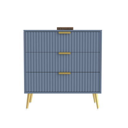 Furnitell  3 Drawer Chestor -gray dark | 5 Years Warranty