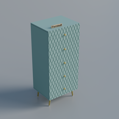 Furnitell Geometric Diamond 5 Drawer Storage Chest Furnitell