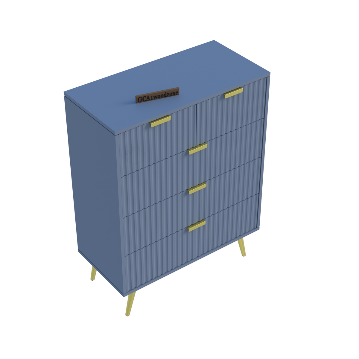 5 Drawers Dresser Console Cabinet for Bedroom, Living Room, Drawing Room Furnitell