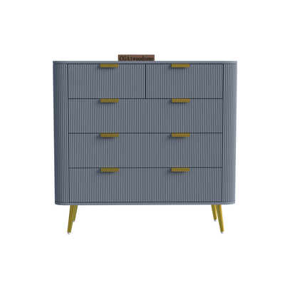FURNITELL 5 DRAWER CHESTOR -GREY Furnitell