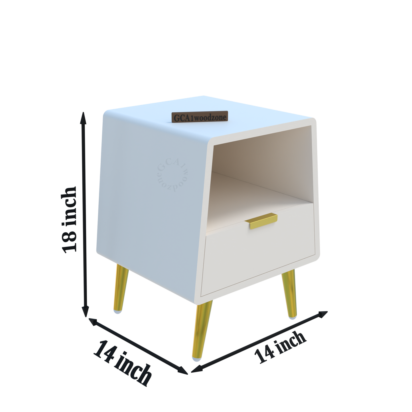 FURNITELL BED SITE TABEL-WHITE Furnitell