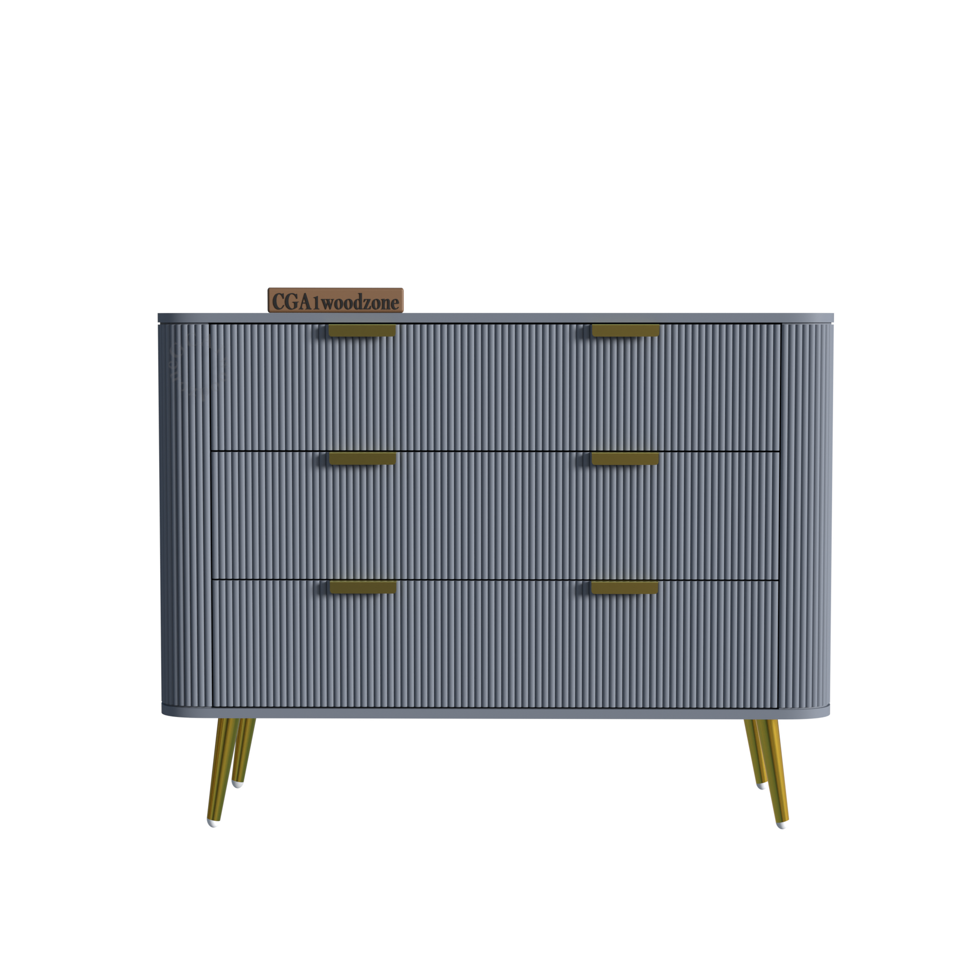 FURNITELL RR  3 DRAWER CHEST -GREY Furnitell