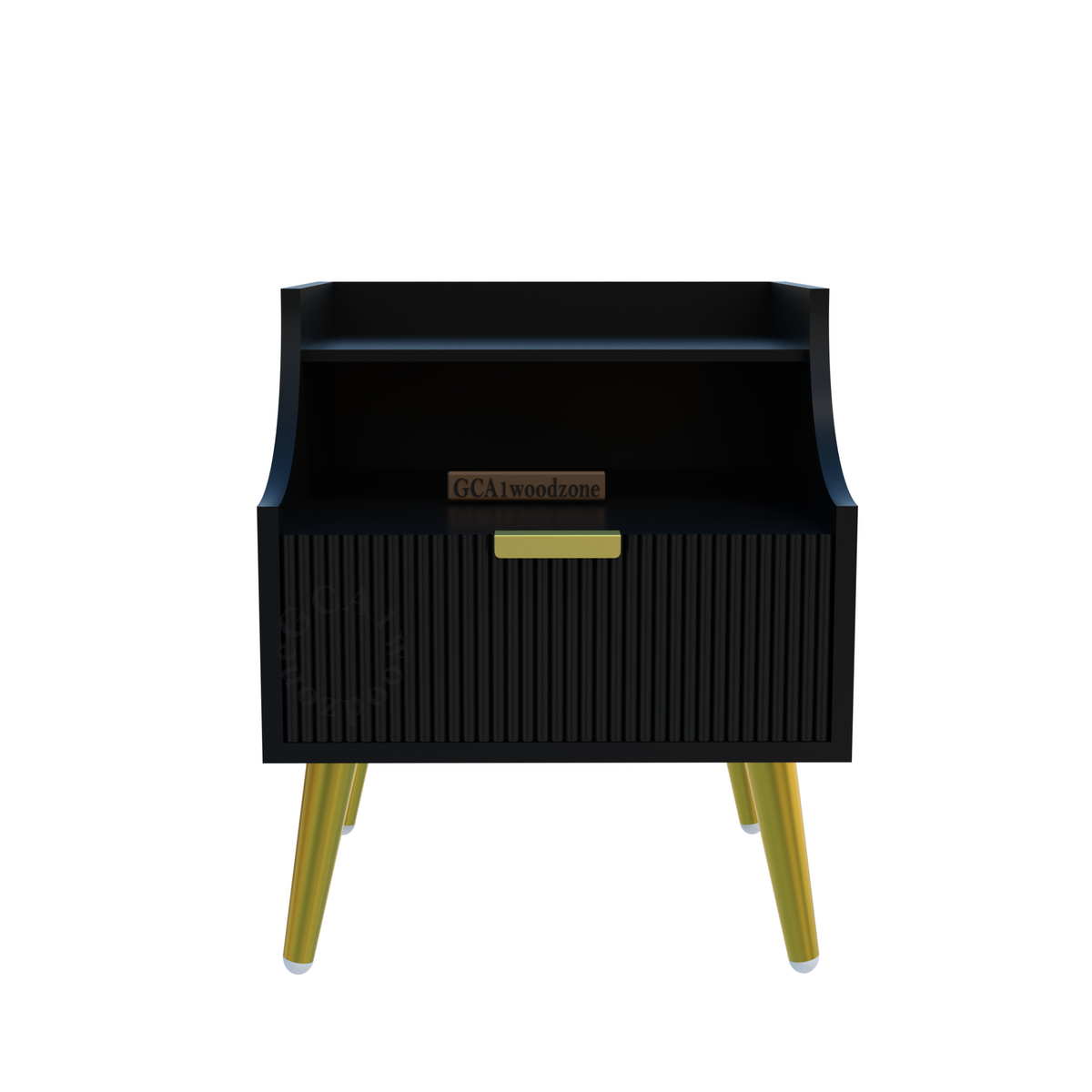 FURNITELL BED SIDE TABLE- BLACK Furnitell