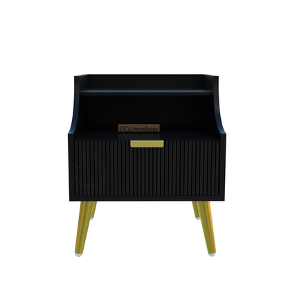 FURNITELL BED SIDE TABLE- BLACK Furnitell