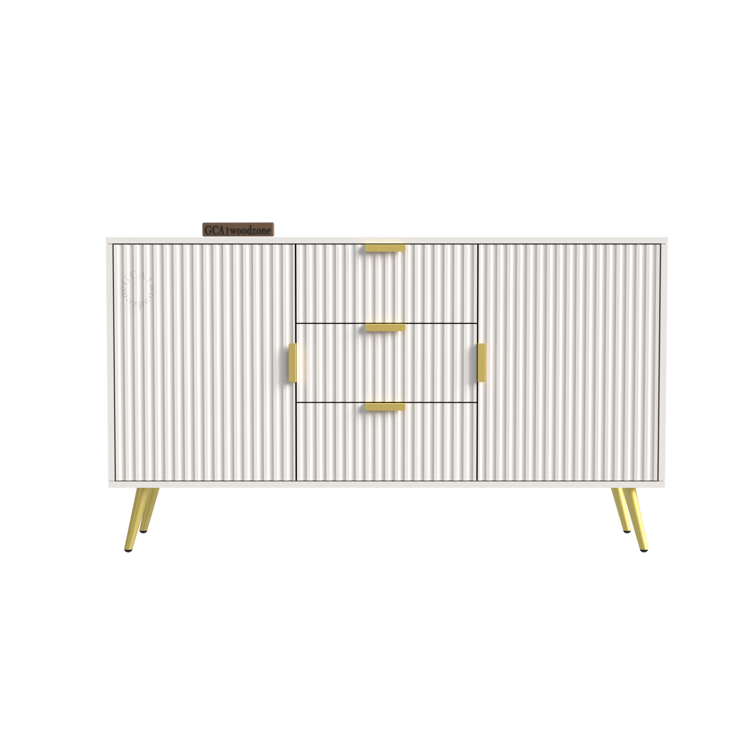 FURNITELL SIDEDOBARD 3 DRAWER 2 DOOR - WHITE Furnitell