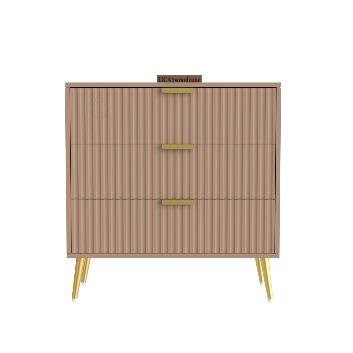 Furnitell  3 Drawer Chestor -Taupy | 5 Years Warranty