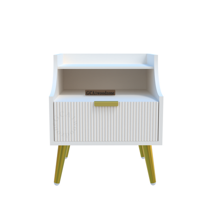 FURNITELL BED SIDE TABLE -WHITE Furnitell