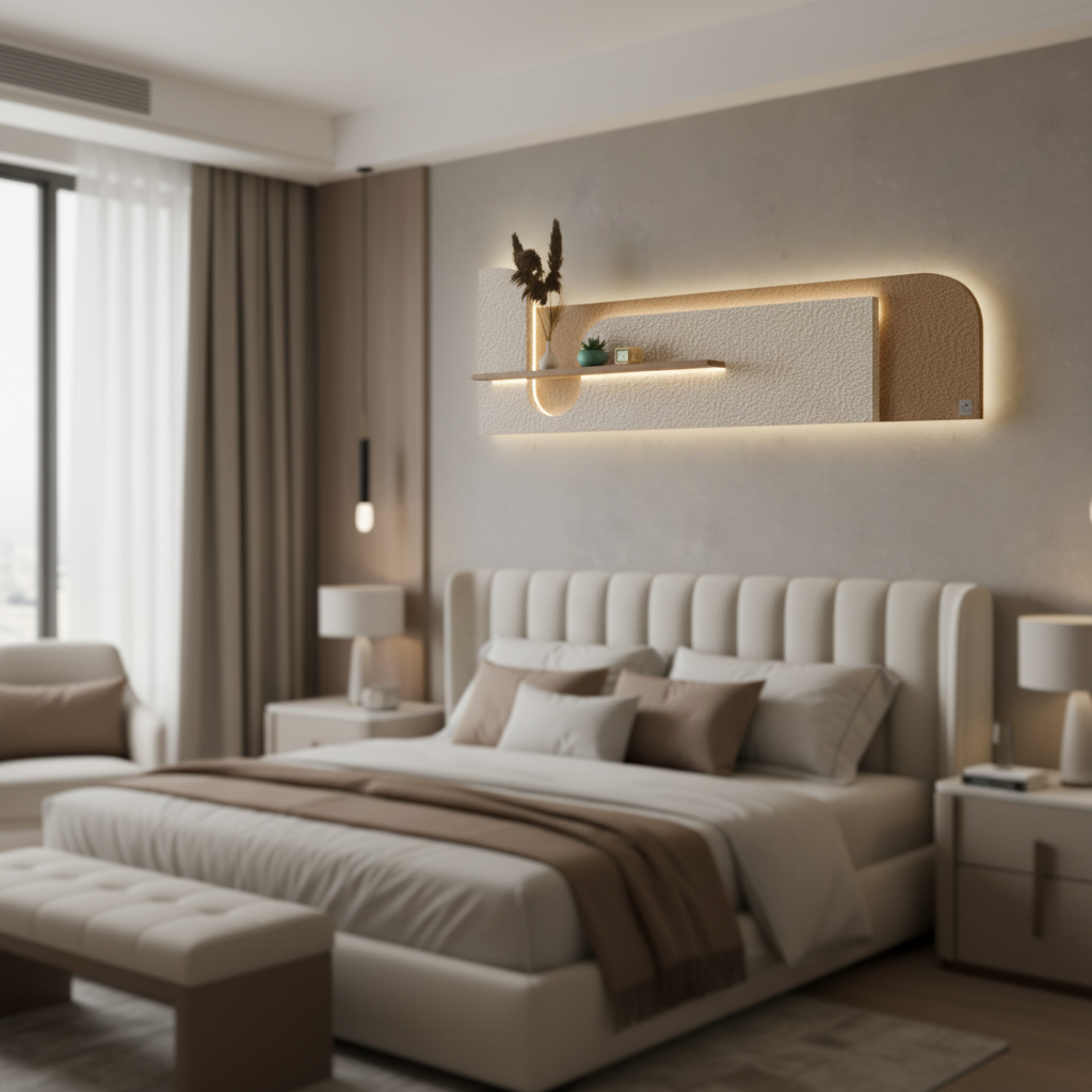 Furnitell: The Zen-Arc Illuminated Wall Sculpture