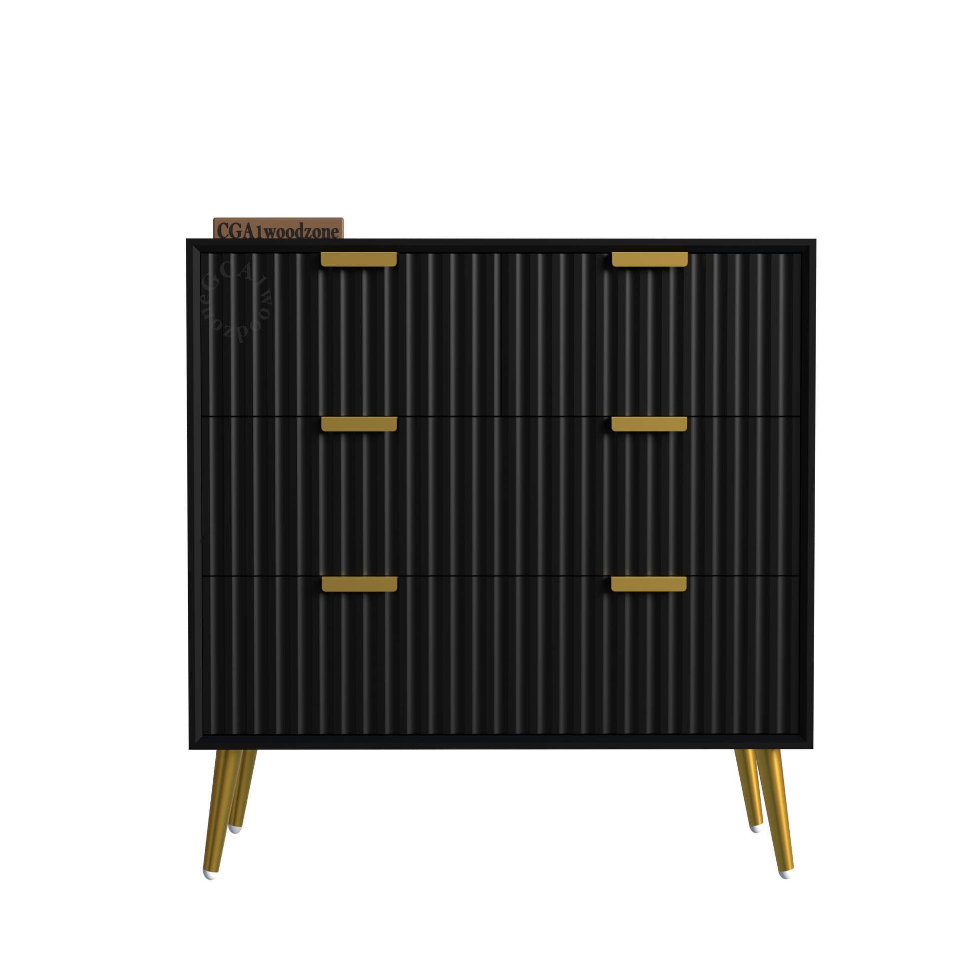 FURNITELL 4 DRAWER CHEST -BLACK Furnitell