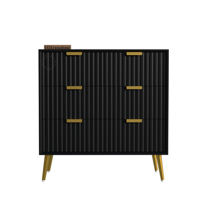 FURNITELL 4 DRAWER CHEST -BLACK Furnitell