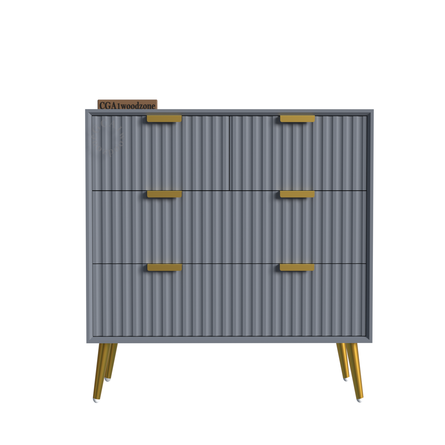 FURNITELL 4 DRAWER CHEST -GREY Furnitell