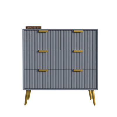 FURNITELL 4 DRAWER CHEST -GREY Furnitell