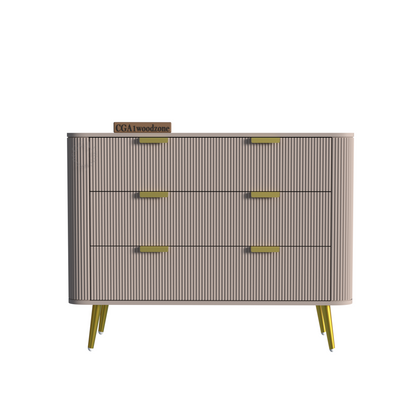 FURNITELL RR  3 DRAWER CHEST -TAUPE Furnitell