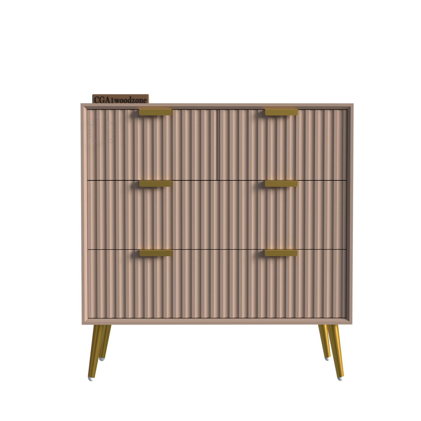 FURNITELL 4 DRAWER CHEST -TAUPE Furnitell