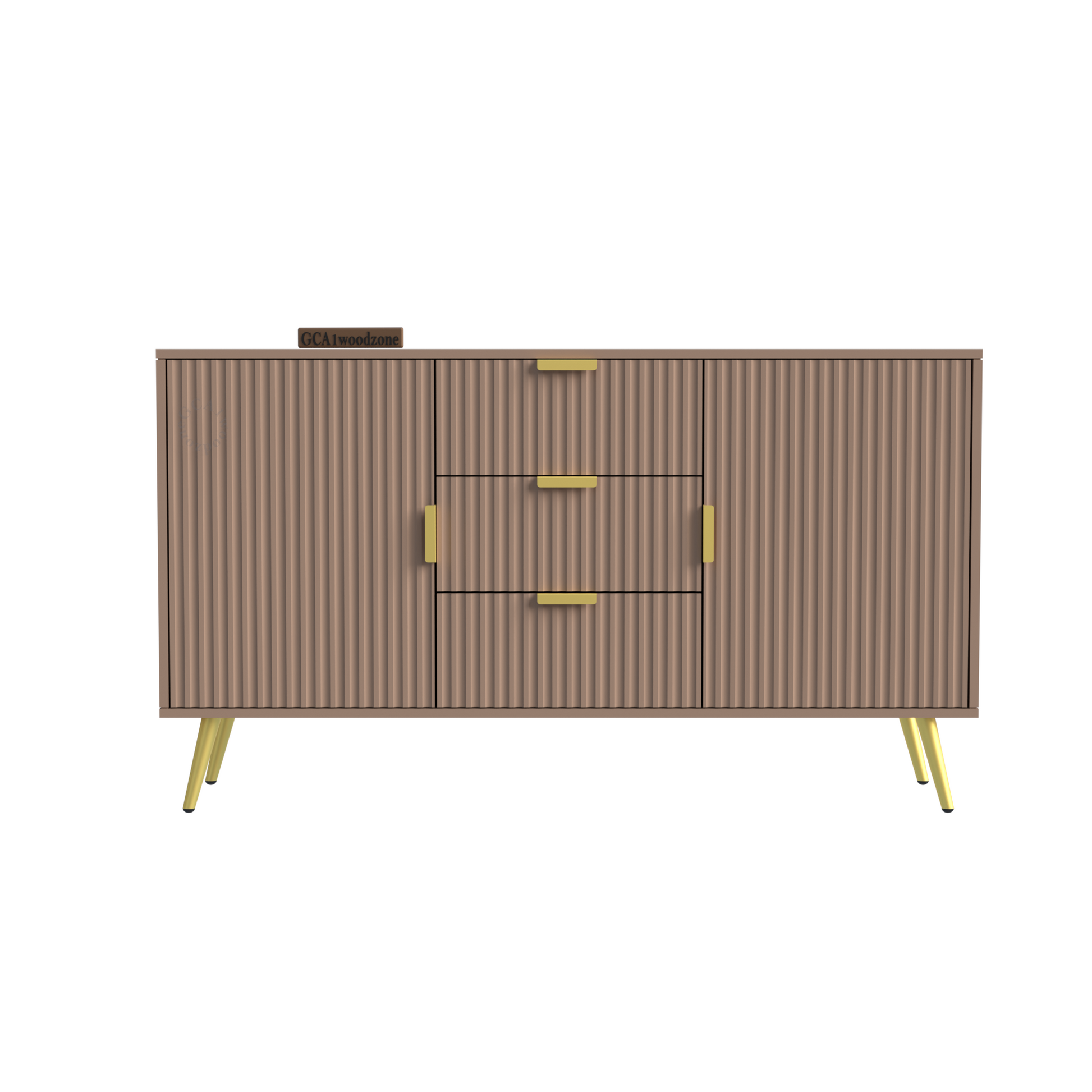 FURNITELL SIDEBOARD 3 DRAWER 2 DOOR - BEIGE Furnitell