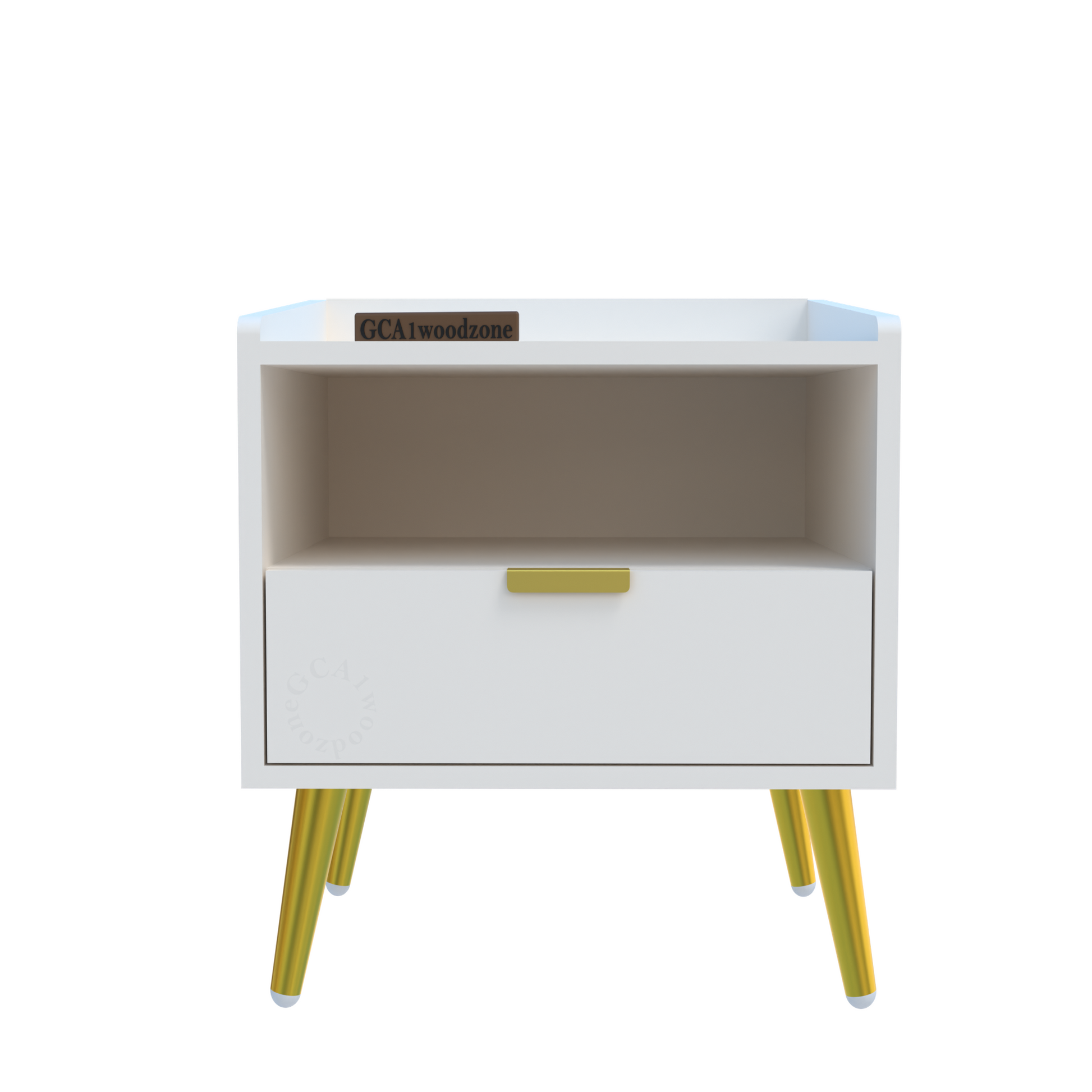 FURNITELL BED SIDE TABLE-WHITE Furnitell