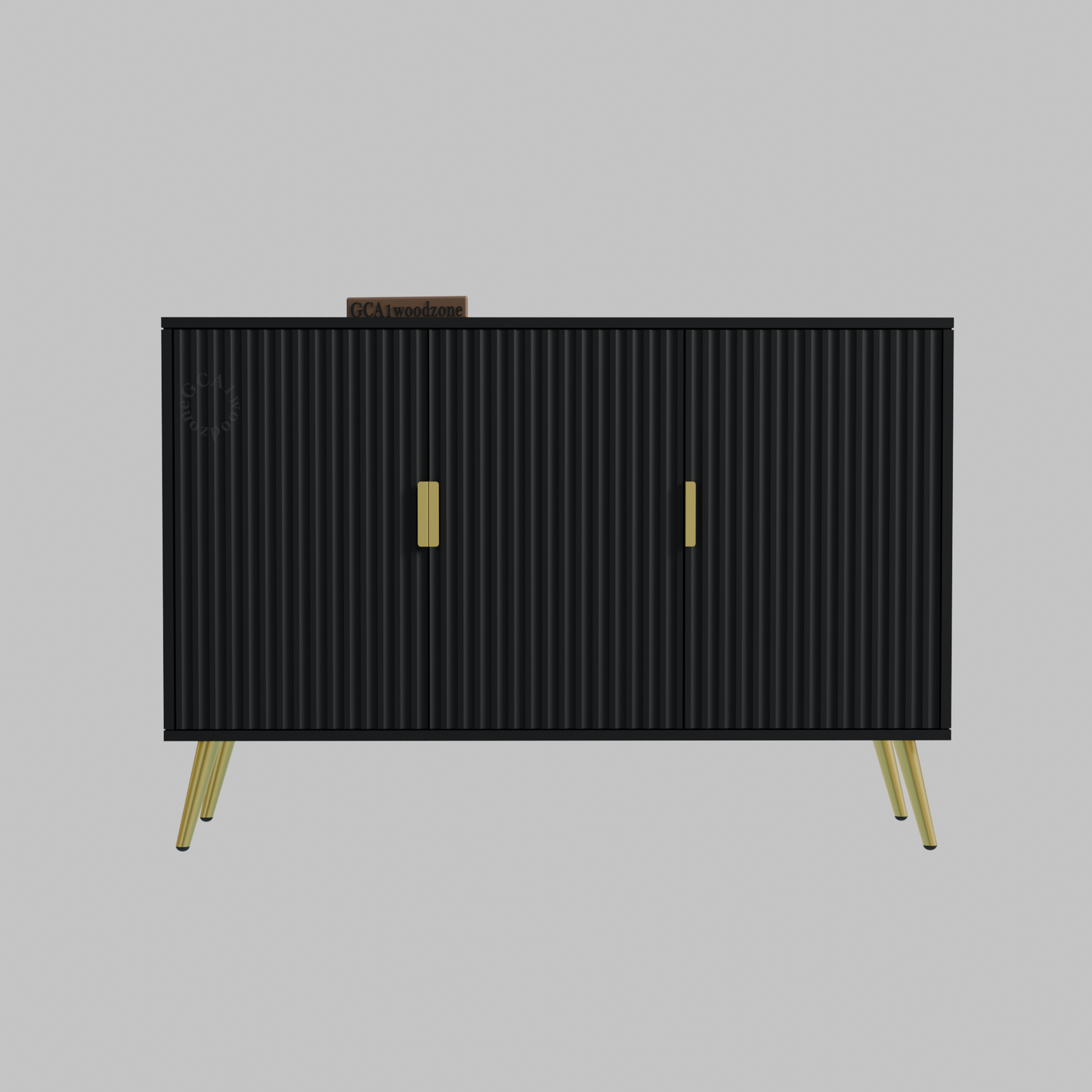 FURNITELL SIDEBOARD 3 DOOR -BLACK Furnitell