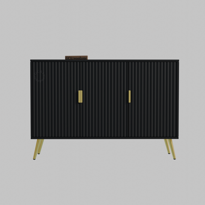 FURNITELL SIDEBOARD 3 DOOR -BLACK Furnitell