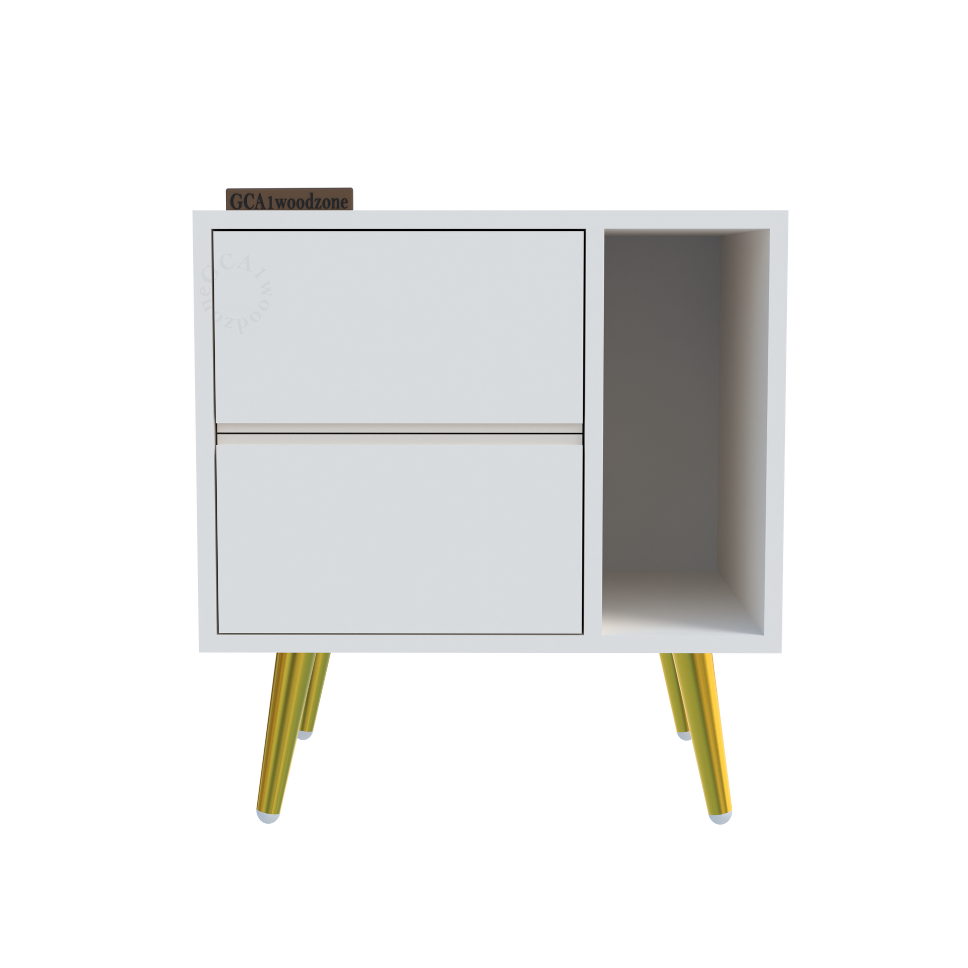 FURNITELL BED SIDE TABEL-WHITE Furnitell