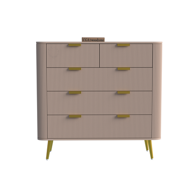 FURNITELL 5 DRAWER CHESTOR -TAUPE Furnitell