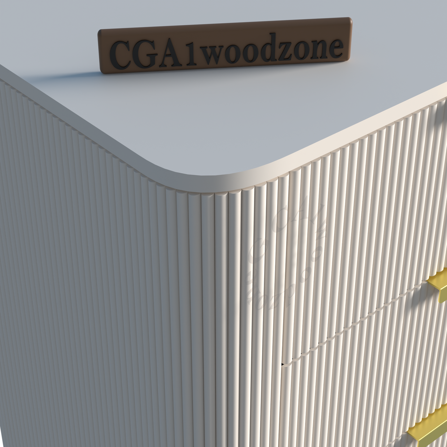 FURNITELL RR  3 DRAWER CHEST -WHITE Furnitell