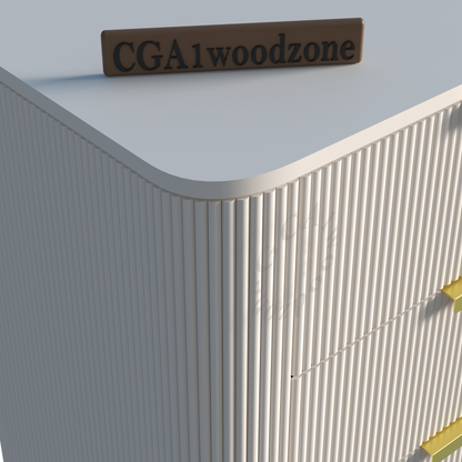 FURNITELL RR  3 DRAWER CHEST -WHITE Furnitell