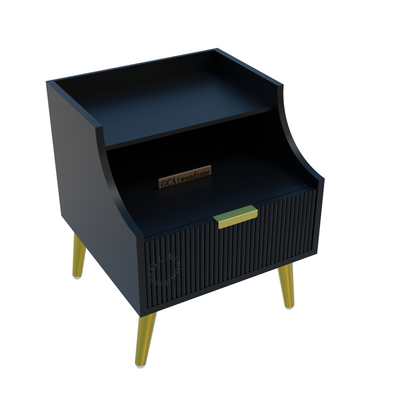 FURNITELL BED SIDE TABLE- BLACK Furnitell