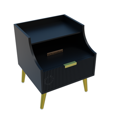 FURNITELL BED SIDE TABLE- BLACK Furnitell