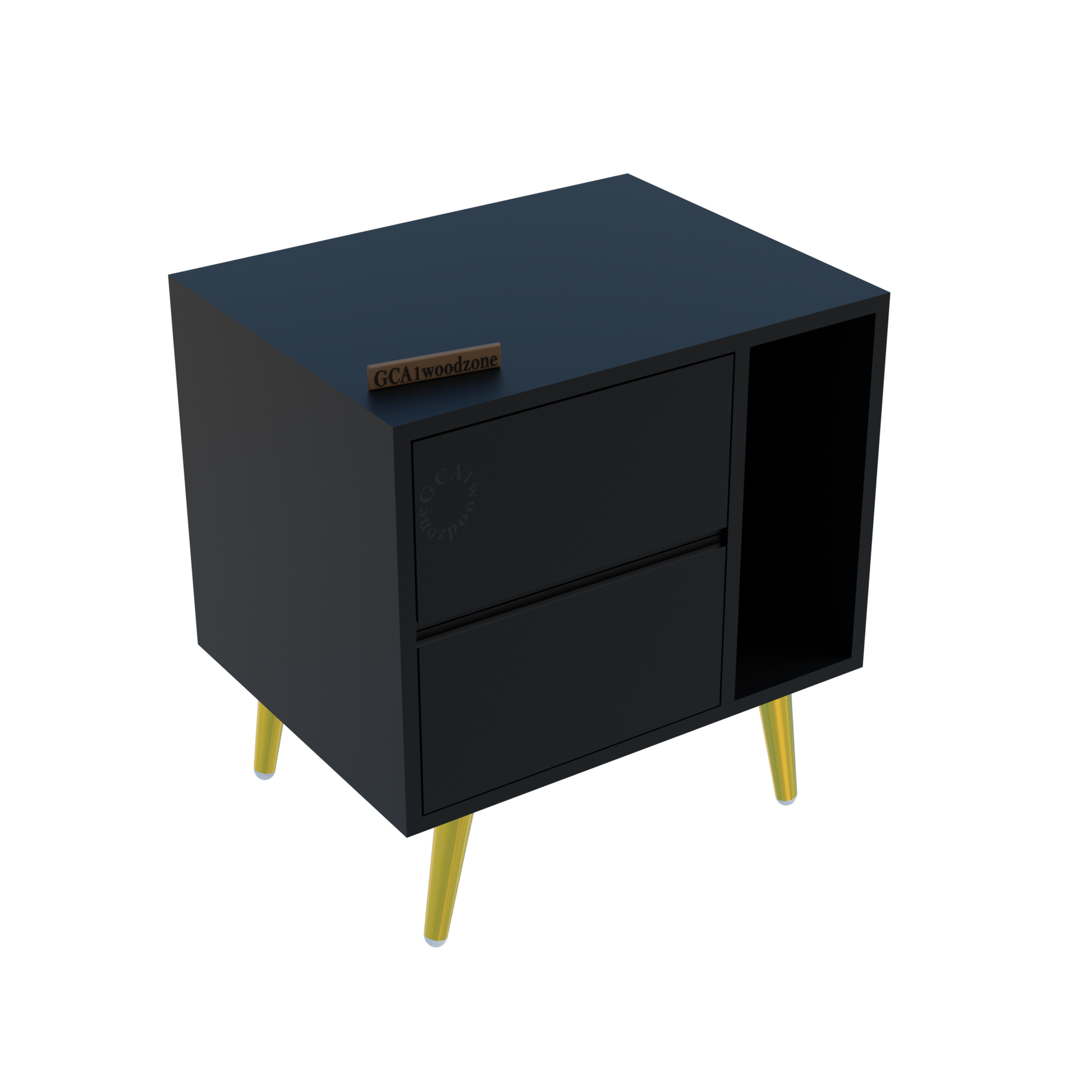 FURNITELL BEDSIDE TABEL-BLACK Furnitell