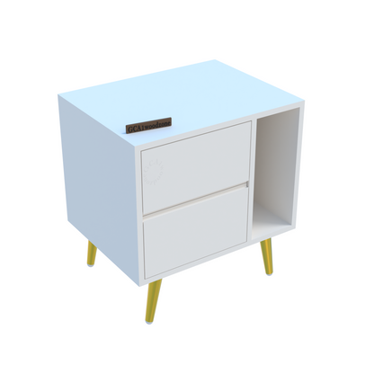 FURNITELL BED SIDE TABEL-WHITE Furnitell